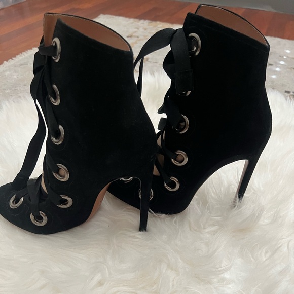 Alaïa Black Suede Booties Size 38 - Picture 3 of 3